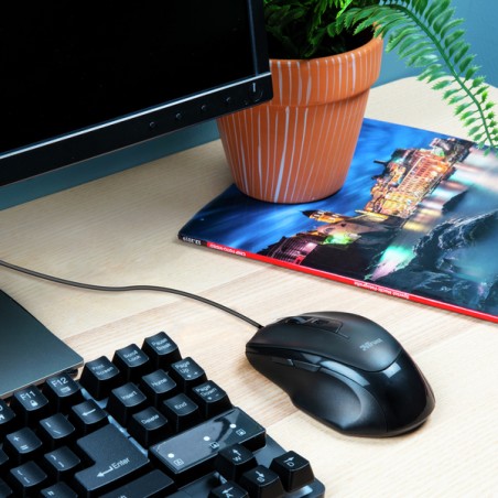 Mouse - Trust Voca - Confortevole a Filo