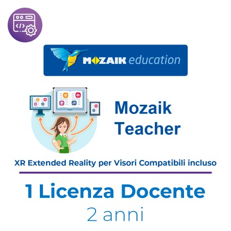 Mozaik TEACHER – Licenza Utente/Docente - Abbonamento 2 Anni – Multipiattaforma – Incluso XR...