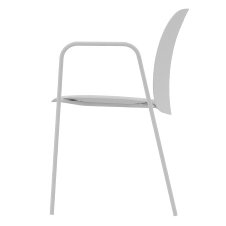 Sedia con Braccioli Mentha Green in Tecnopolimero Rigenerato - Altezza Seduta 45 cm - Colore...