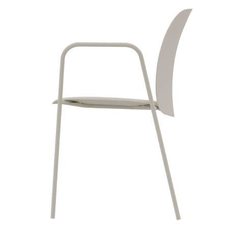 Sedia con Braccioli Mentha Green in Tecnopolimero Rigenerato - Altezza Seduta 45 cm - Colore...