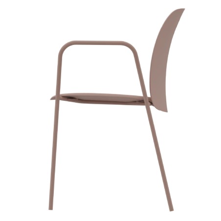 Sedia con Braccioli Mentha Green in Tecnopolimero Rigenerato - Altezza Seduta 45 cm - Colore...