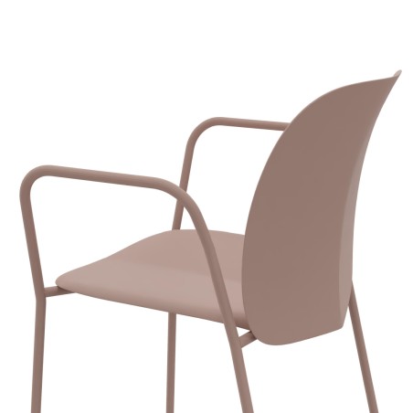 Sedia con Braccioli Mentha Green in Tecnopolimero Rigenerato - Altezza Seduta 45 cm - Colore...