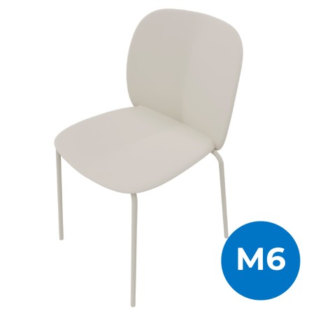 Sedia Mentha Green in Tecnopolimero Rigenerato - Altezza Seduta 45 cm - Colore Scocca Grigio...