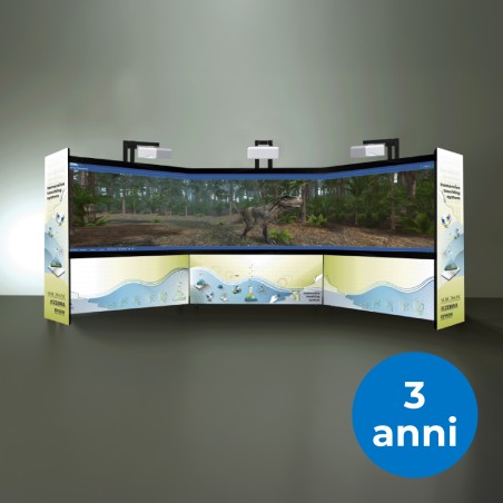 Tripla Parete Immersiva Interattiva con Casse Audio e Microfono - 3 ANNI di Licenza -...