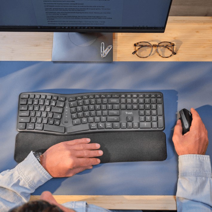 Tastiera IT - Trust Keyra - Ergonomica...