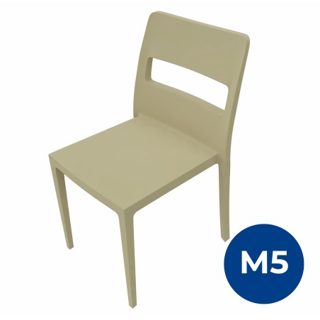 Sedia Sai in Tecnopolimero - Altezza Seduta 42 cm - Colore Scocca Tortora