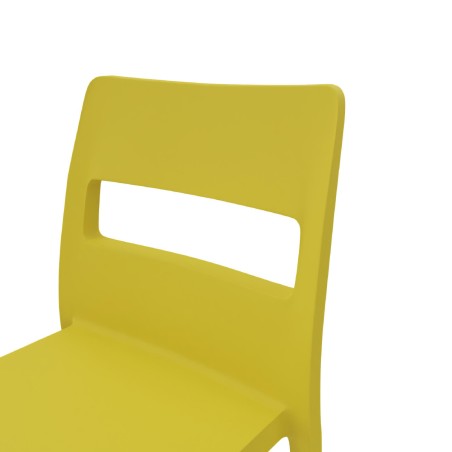Sedia Sai in Tecnopolimero - Altezza Seduta 42 cm - Colore Scocca Giallo