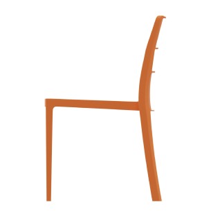 Sedia Sai in Tecnopolimero - Altezza Seduta 42 cm - Colore Scocca Arancione 2