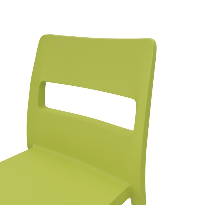 Sedia Sai in Tecnopolimero - Altezza Seduta 42 cm - Colore Scocca Verde Pistacchio