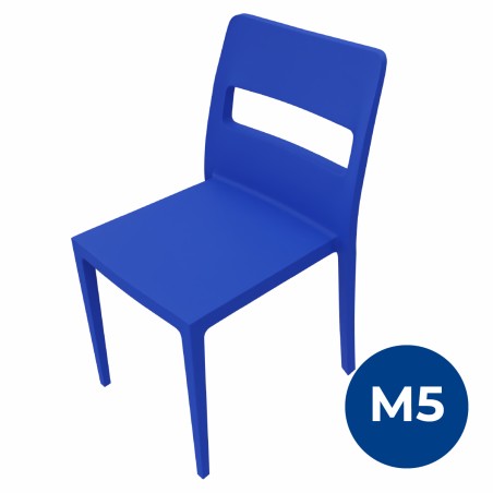 Sedia Sai in Tecnopolimero - Altezza Seduta 42 cm - Colore Scocca Blu