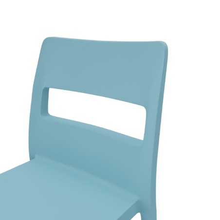 Sedia Sai Go Green  - Altezza Seduta 42 cm - Colore Scocca Azzurro