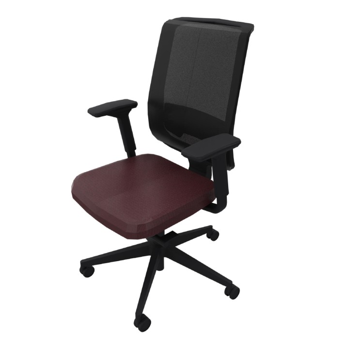 Sedia Operativa Reply Air su Ruote - Colore Sedile Red ST120 - Colore Schienale/Struttura...