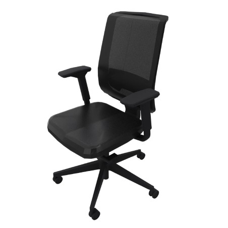 Sedia Operativa Reply Air su Ruote - Colore Sedile/Schienale Black ST104 - Colore Struttura...