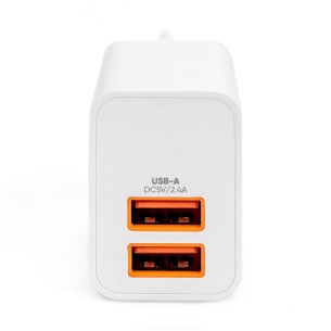 Adattatore di Ricarica con 2 prese USB A - 15 W - Bianco
