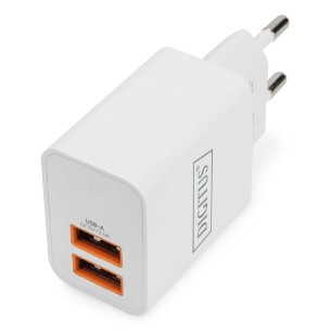 Adattatore di Ricarica con 2 prese USB A - 15 W - Bianco 2