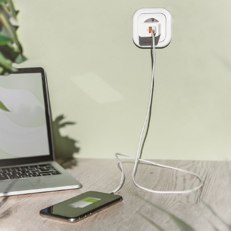 Adattatore di Ricarica con 2 prese USB A - 15 W - Bianco