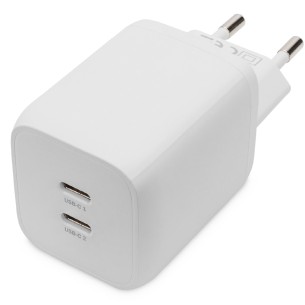 Adattatore di Ricarica con 2 Porte USB C - 65 W - per Smartphone e Tablet - Bianco 2
