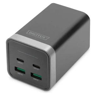 Adattatore di Ricarica USB a 4 Porte (2x USB-C, 2x USB-A) - Universale - 150 W - Tecnologia GaN - Nero/Argento 2