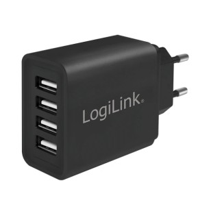 Caricabatterie con 4 Porte USB ( 1x USB-C, 3x USB-A) - 27 W - Nero