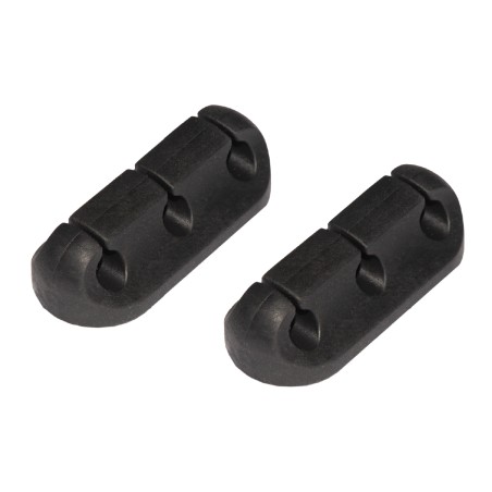 Kit 2 Pezzi - Supporti per Gestione Cavi - 3 Posizioni - Nero