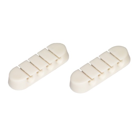 Kit 2 Pezzi - Supporti per Gestione Cavi - 4 Posizioni - Bianco