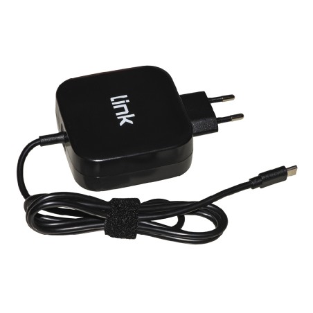 Adattatore di Alimentazione - con Connettore USB C - 65 W - per Notebook, Smartphone, Tablet...