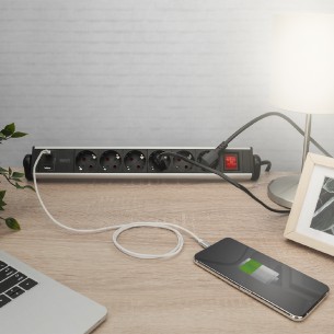 Multipresa Office - a 6 Posti - con 3 Porte Usb 2