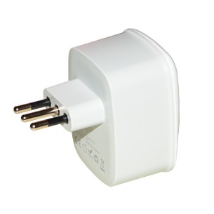 Adattatore Multipresa - da Muro - Spina Italiana 10 A - con 2 Porte Usb - con 1 Presa a 2 Poli 2