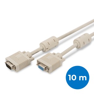 Cavo VGA - per Monitor - 15 Poli - Doppia Schermatura - Maschio/Femmina - 10 m - con Filtro...