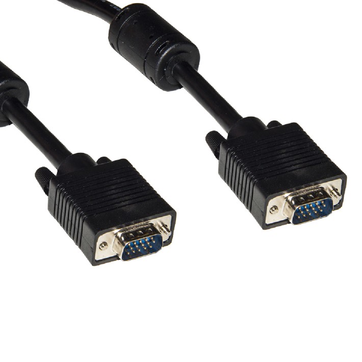 Cavo VGA - per Monitor - 15 Poli - Doppia Schermatura - Maschio/Maschio - 1.8 m - con Filtro...
