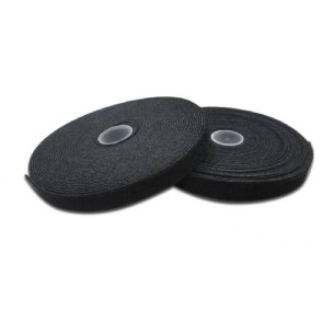 Rotolo Nastro Velcro - Larghezza 15 mm - Lunghezza 10 m - Nero