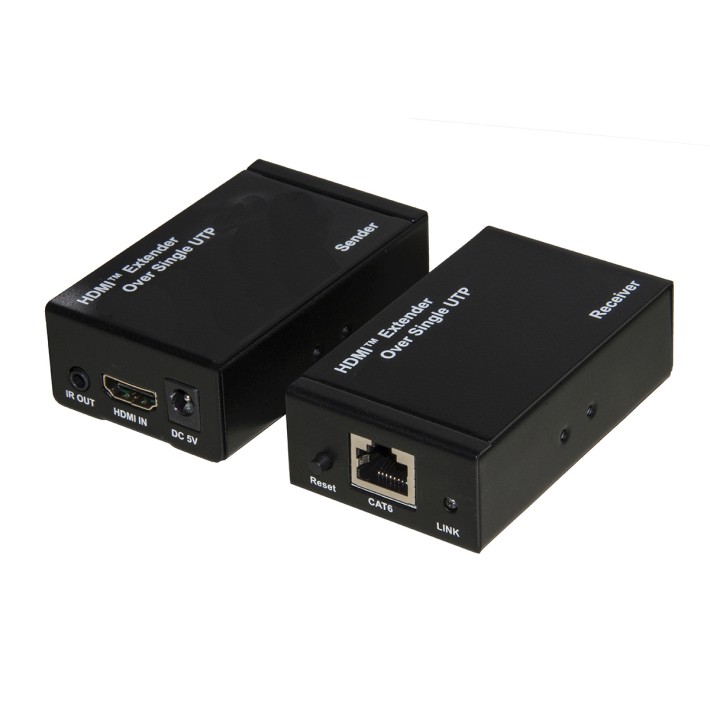 Estensore HDMI - tramite Cavo Cat5E/6 - fino a 120 m - 4K - Nero