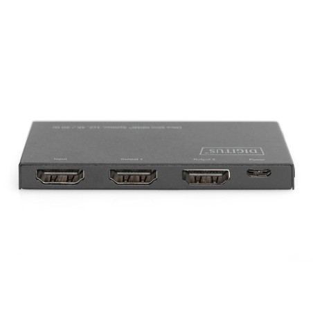 Splitter HDMI - Ultra Slim - 1x2 - 4K/60 Hz - HDR - HDCP 2.2 - 18 GBPS - con Micro Usb Power