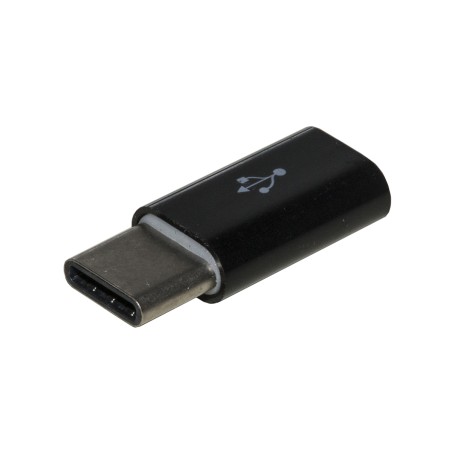 Adattatore - Usb C Maschio - Micro Usb "B" Femmina - Nero