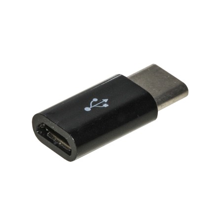 Adattatore - Usb C Maschio - Micro Usb "B" Femmina - Nero