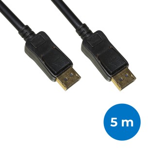 Cavo Displayport 1.4 - Ultra HD 8K - Maschio/Maschio - Contatti Dorati - 5 m - Nero