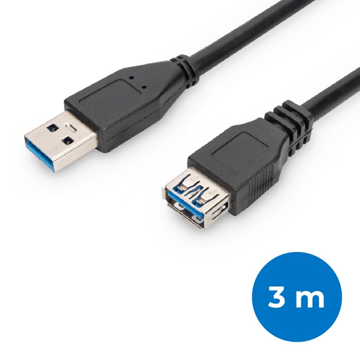 Cavo Extender Usb 3.0 - con Connettori A/A M/F - 3 m - Nero