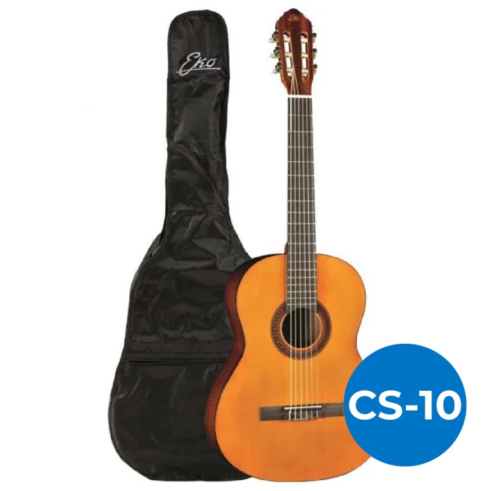 Eko Guitars - Chitarra Classica - CS-10 Natural - con Custodia