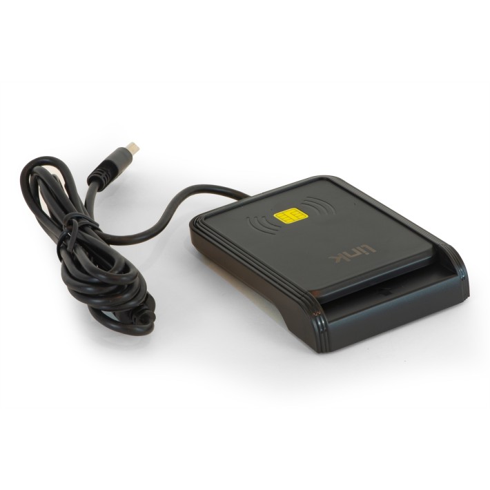 Lettore Smart Card - NFC - Doppia Interfaccia - Contactless - Nero
