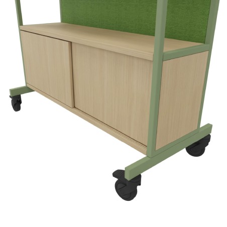 Libreria Worklab - Dimensioni 120 x 59 x 179 cm - Colore Struttura Verde - Colore Ripiano...