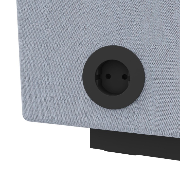 C2100245V03 Pouf Jazz In Tessuto Era Senza Schienale Elettrificato - Dimensioni 80 x 80 x 40 cm - Colore Azzurro C39