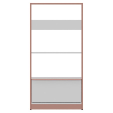Libreria Combus Modello 3 - Dimensioni 80 x 40 x 163,5 cm - Colore Struttura Rosa - Colore...