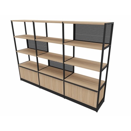 Libreria Combus Modello 2 in Melaminico -  Dimensioni 240 x 40 x 163,5 cm -Colore Struttura...