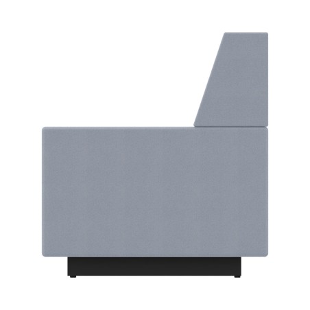 C2100244V03 Pouf Jazz in Tessuto Era con Schienale e Base Rettangolare - Dimensioni 80 x 60...