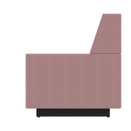 C2100244V04 Pouf Jazz in Tessuto Era con Schienale e Base Rettangolare - Dimensioni 80 x 60...