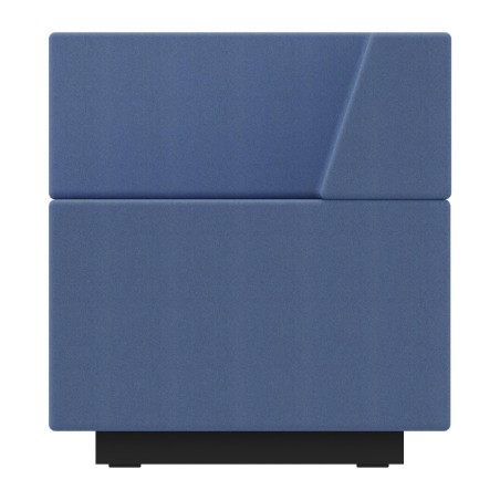 C2100246V02  Pouf Jazz in Tessuto Era Angolare - Dimensioni 60 x 60 x 65 cm - Colore Blu...