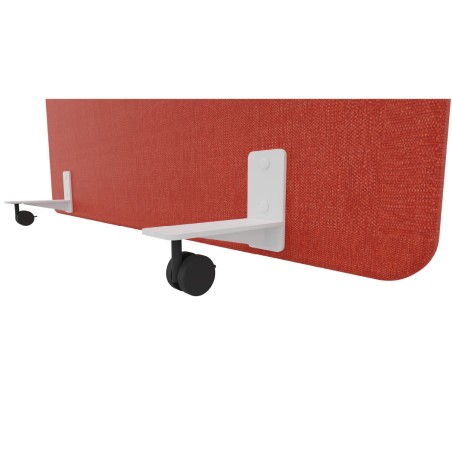 Pannello Fonoassorbente con Ruote - Larghezza 140 cm - Altezza 180 cm - Colore Rosso