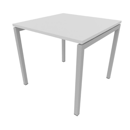 Tavolo Quadrato Nova U in Melaminico - Dimensioni 80 x 80 x 74 h - Colore Piano Bianco -...