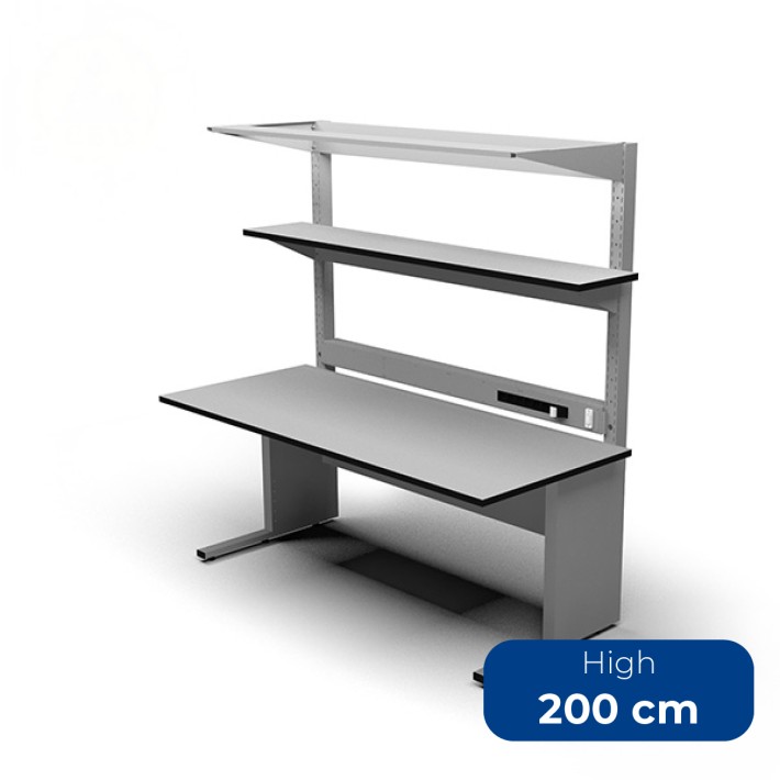 Tavolo Tecnico KE High 2000 in Laminato Antigraffio e Antistatico - Dimensioni 200 x 85 x...