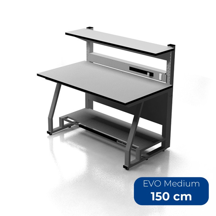 Tavolo Tecnico KB EVO Medium 1500 in Laminato Antigraffio e Antistatico - Dimensioni 150 x...